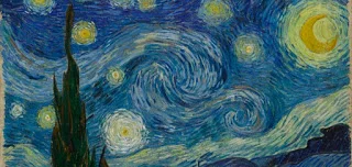 Detail of Vincent Van Gogh's Starry Night , 1889, Image courtesy of The Museum of Modern Art, New York