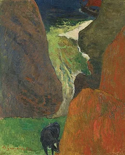 Seascape with cow/At the edge of the cliff, 1888 , Paul Gauguin, (Image courtesy of the Musee d'Orsay, Paris)