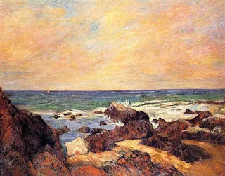 Rochers au bord de la Mer, 1886, Paul Gauguin, oil on canvas, (Image courtesy of Goteborgs Konstmuseum, Sweden)