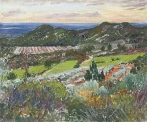 Late Evening Looking towards the Crau, Frederick Gore (image courtesy of John Adams Fine Art Ltd.)