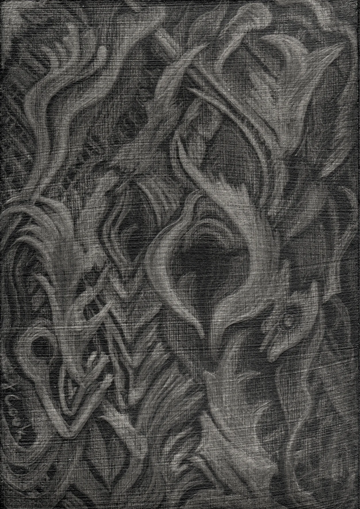 Apoyos II - Eucalyptus tree bark - silverpoint, Jeannine Cook artist