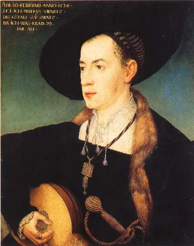 Portrait of Matthäus Schwarz by Hans Maler zu Schwaz , 1526, Musée du Louvre