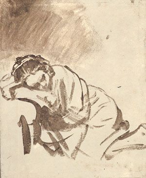 Saskia Sleeping, Rembrandt