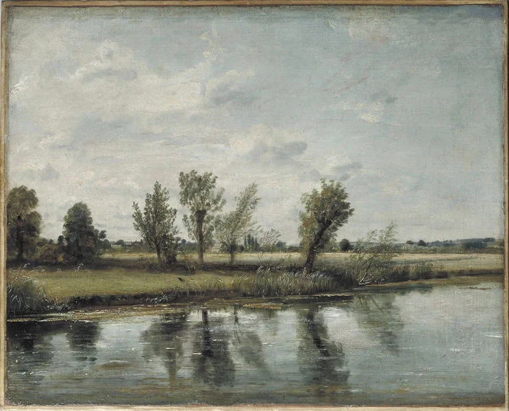 Water-meadows near Salisbury, Oil painting, 1820 or 1829 (Image courtesy of the V & A Museum, London)