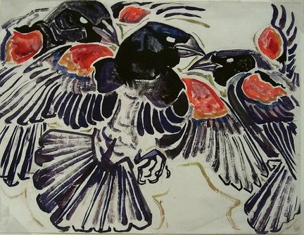 Redwing Blackbirds, Walter Anderson (Image courtesy of Walter Anderson Museum of Art