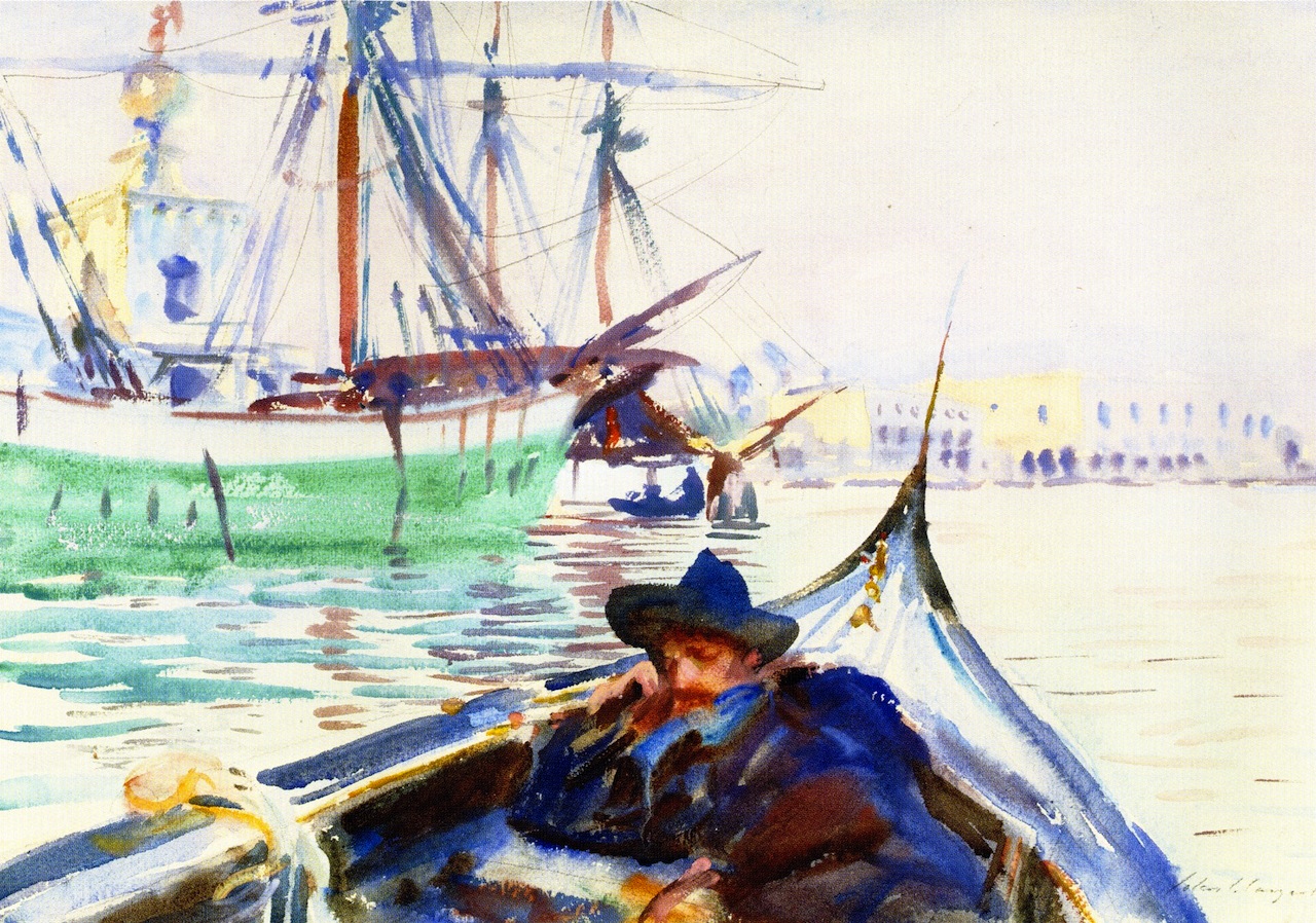 The Guidecca (A Summer Day on the Giudecca, Venice, watercolour, John Singer Sargent