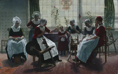 The Ghost Story , 1887, Oil on canvas, Walter MacEwen , (Image courtesy of The Cleveland Museum of Art, Cleveland, Ohio)