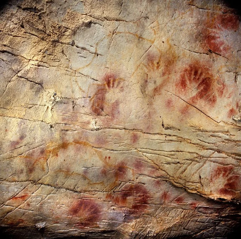 Hand stencils at El Castillo, Spain
