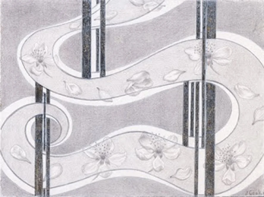 Terra Memoria I, silverpoint, goldpoint, graphite, Jeannine Cook artist