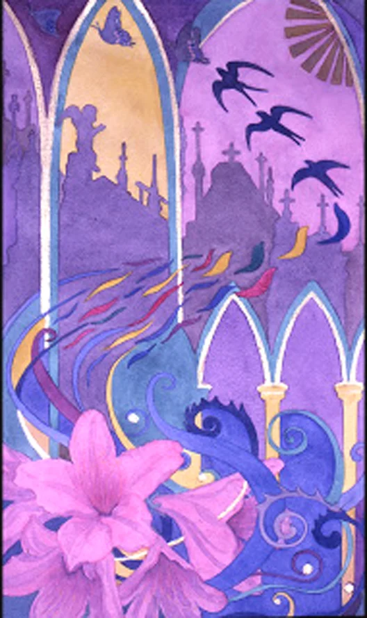 Palestrina at St. John's Cathedral, watercolour, Jeannine Cook artist