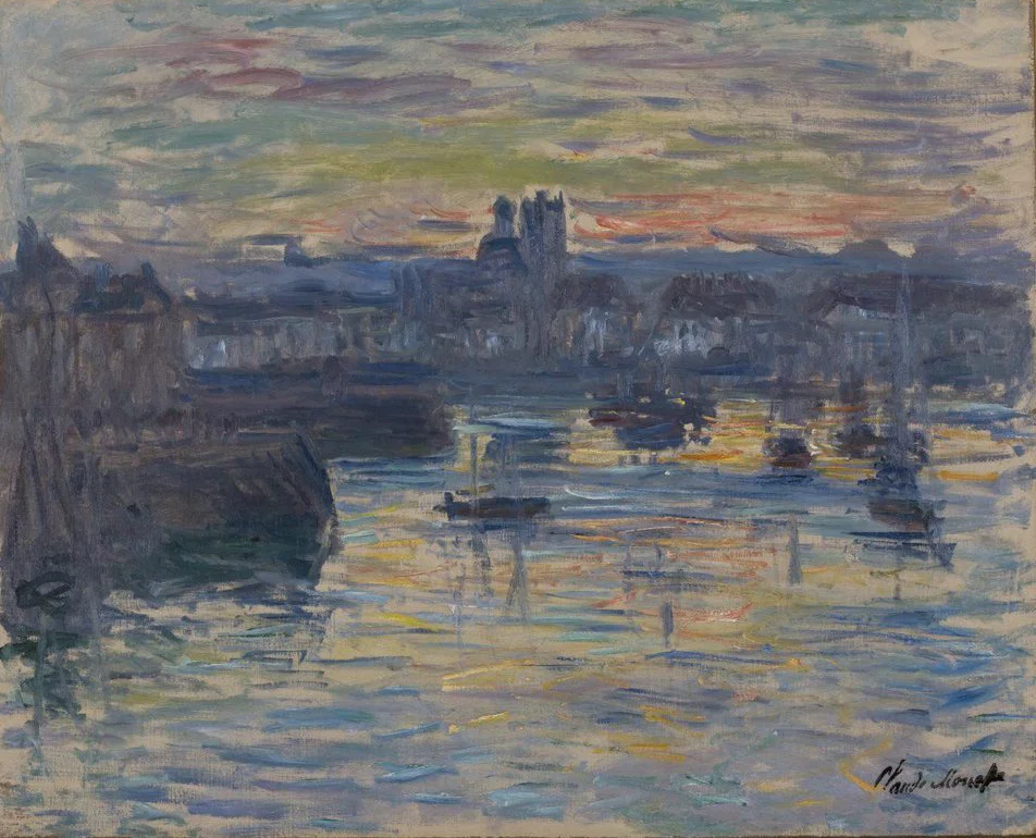 Port of Dieppe, Evening. oil on canvas, 1882, Claude Monet (Image courtesy of The Dixon Gallery and Gardens)