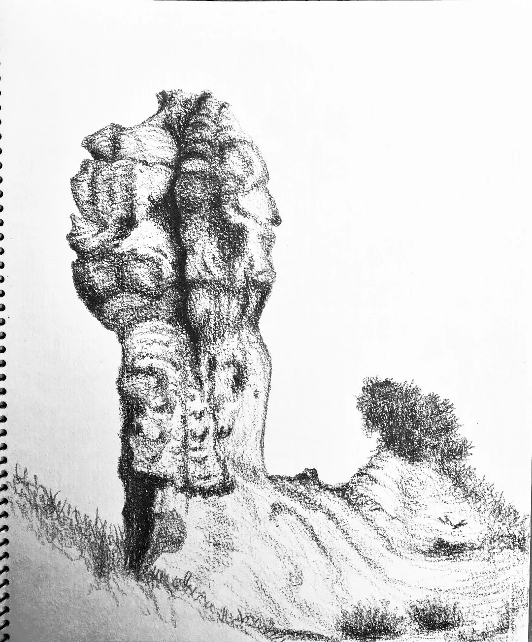 Another ridge, a guardian of Senise and Neopoli, 30.7. 2012. Prismacolor. J. Cook artist