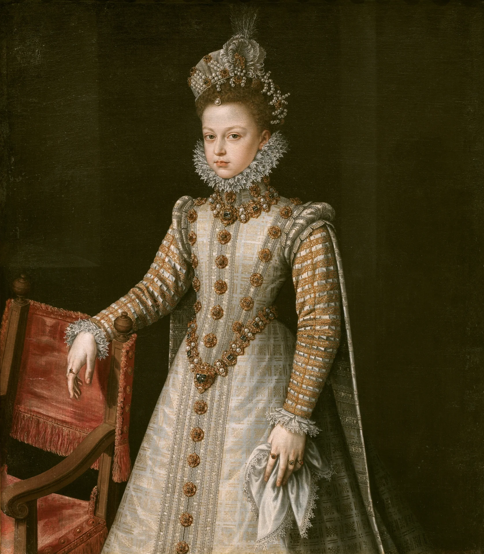 Infanta Isabel Clara Eugenia, oil on canvas, 1579,. Alonso Sanchez Coello (Image courtesy of the Prado Museum)