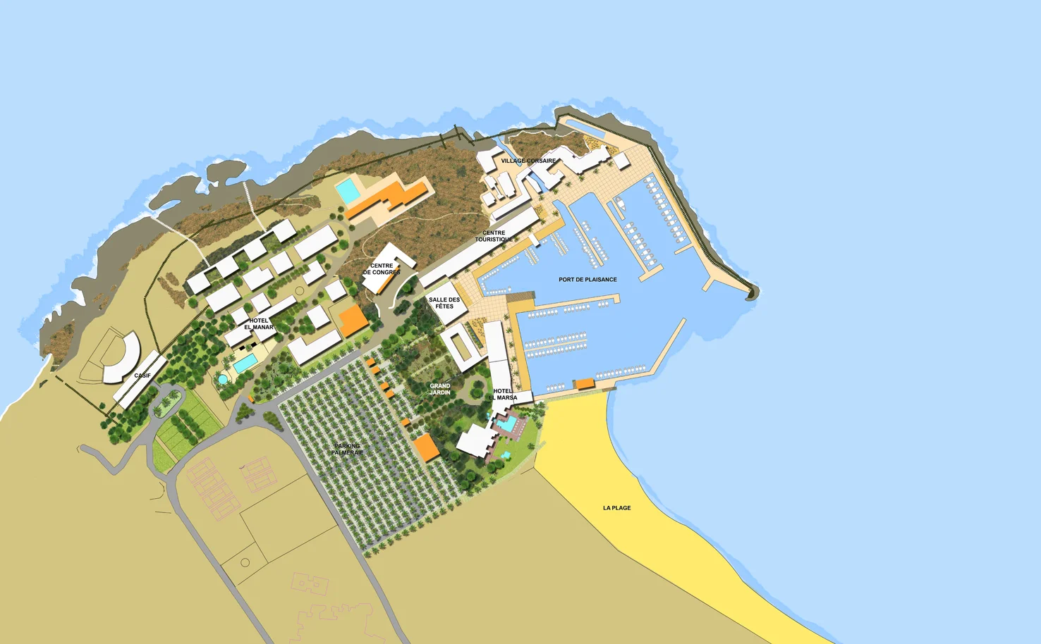 Site touristique et port de Sidi Fredj à Alger Arpentère