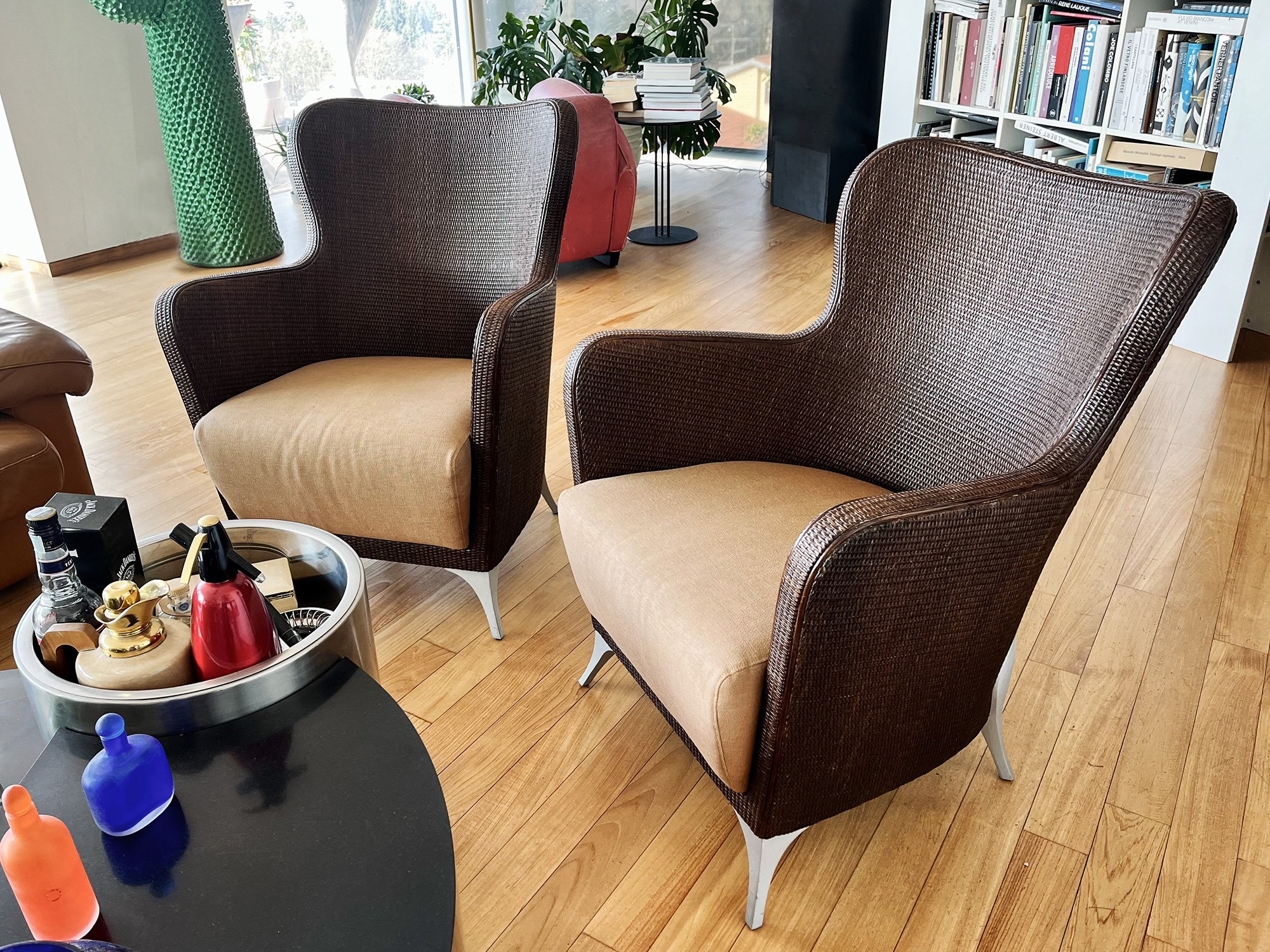 bonacina rattan armchairs