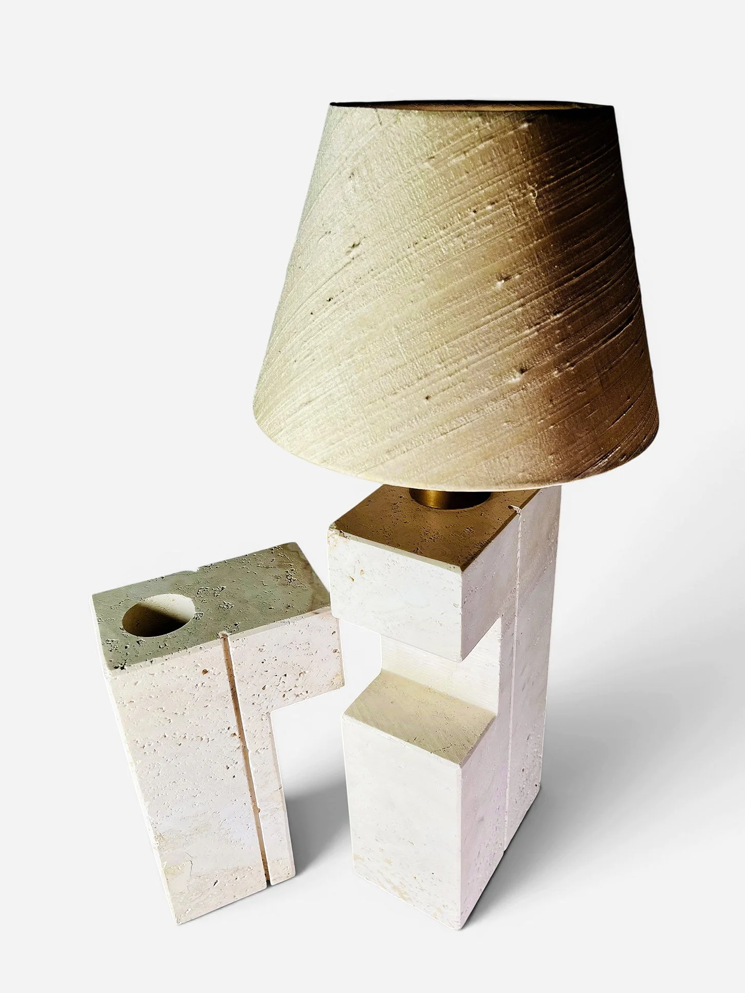 Fratelli Mannelli, Travertine Lamp, italian travertine lamp