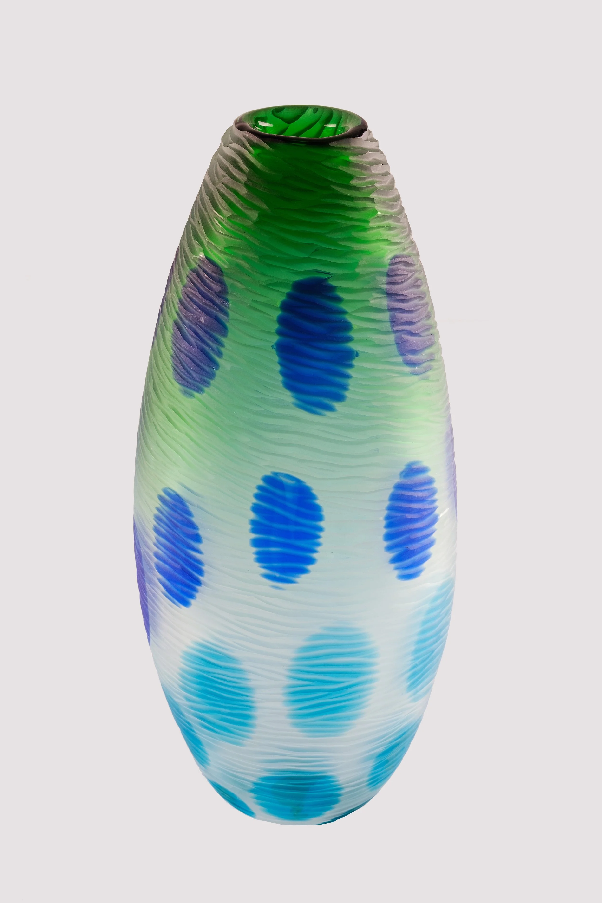 Paolo Crepax, Murano, Battuto Vase, Murano Glass