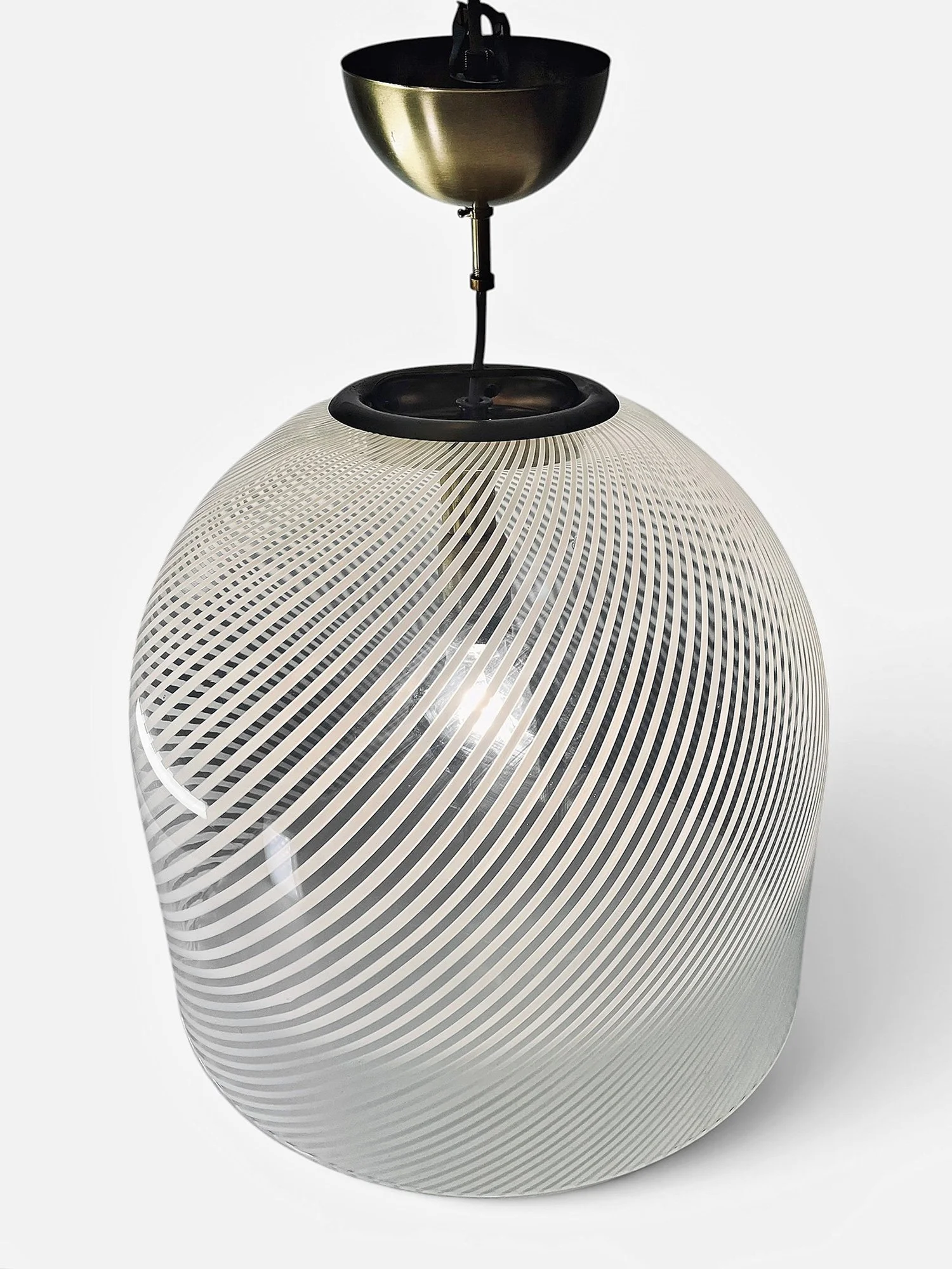 Murano Glass Lamp, Venini Lamp, Carlo Scarpa, swirl glass, tessuto glass