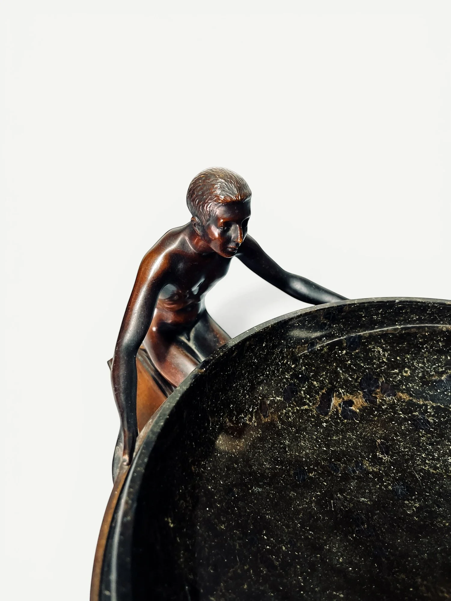 Rudolf Zieseniss, art deco, bronze centrepiece, german art deco,