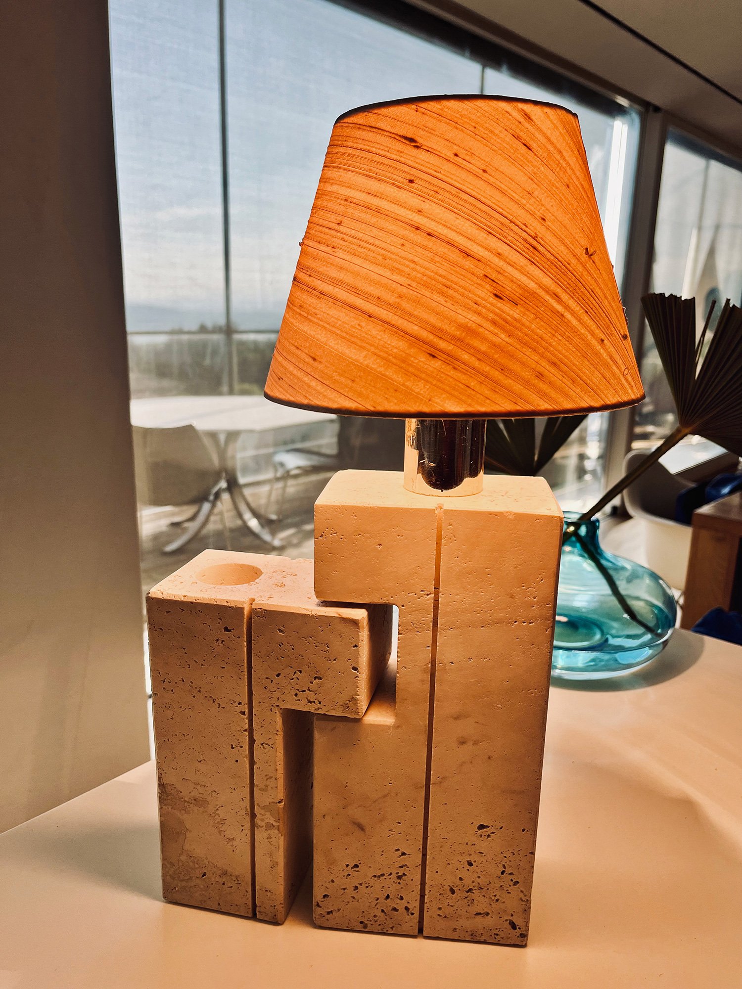 Fratelli Mannelli, Travertine Lamp, italian travertine lamp