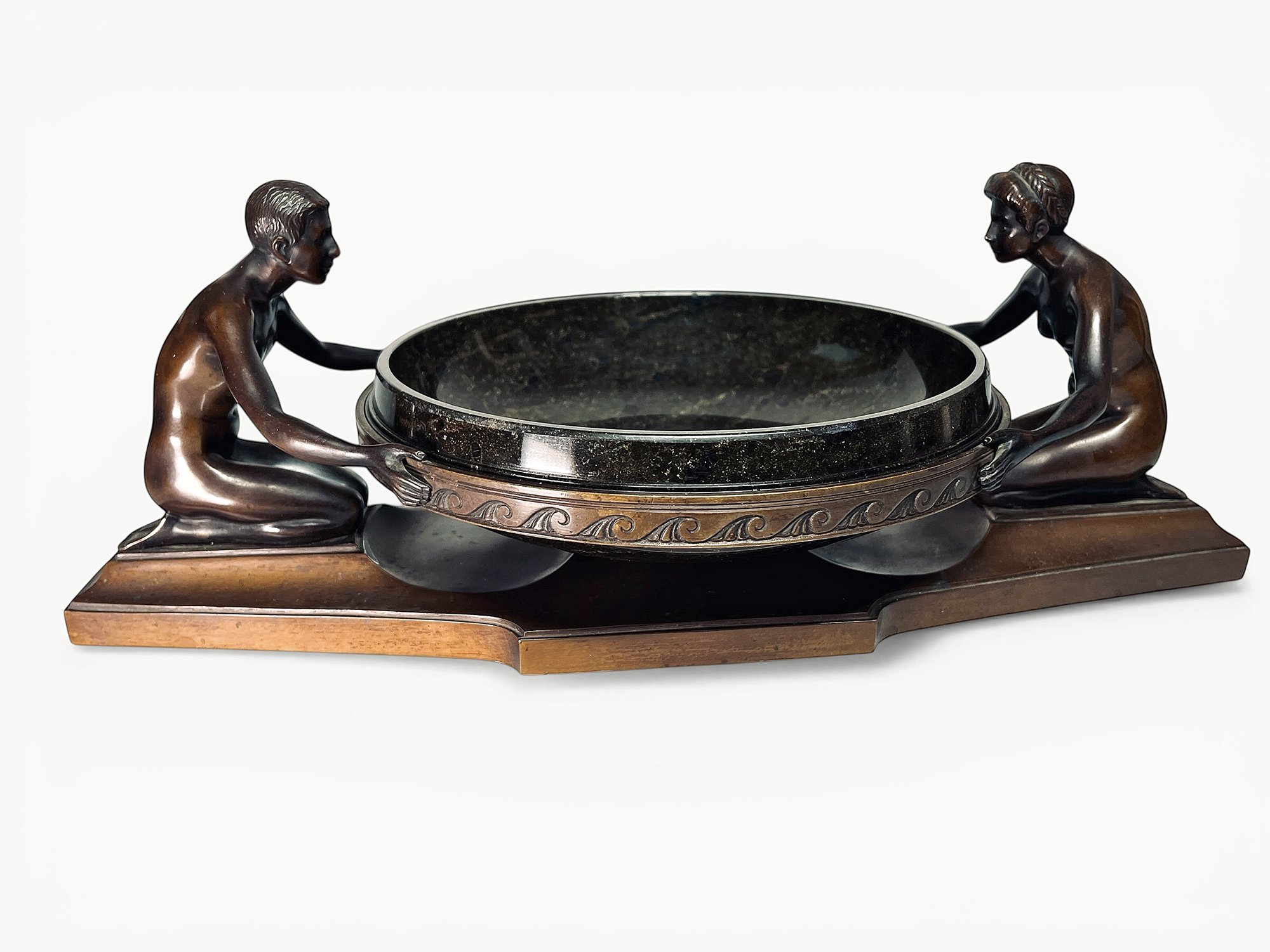Rudolf Zieseniss, art deco, bronze centrepiece, german art deco,