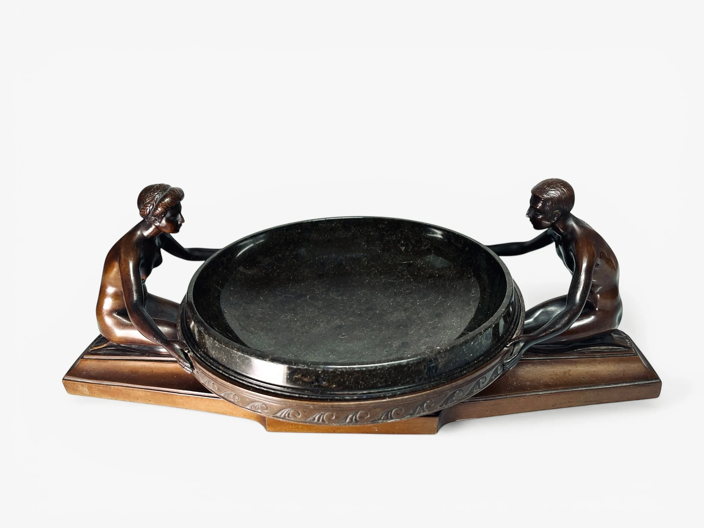 Rudolf Zieseniss, art deco, bronze centrepiece, german art deco,