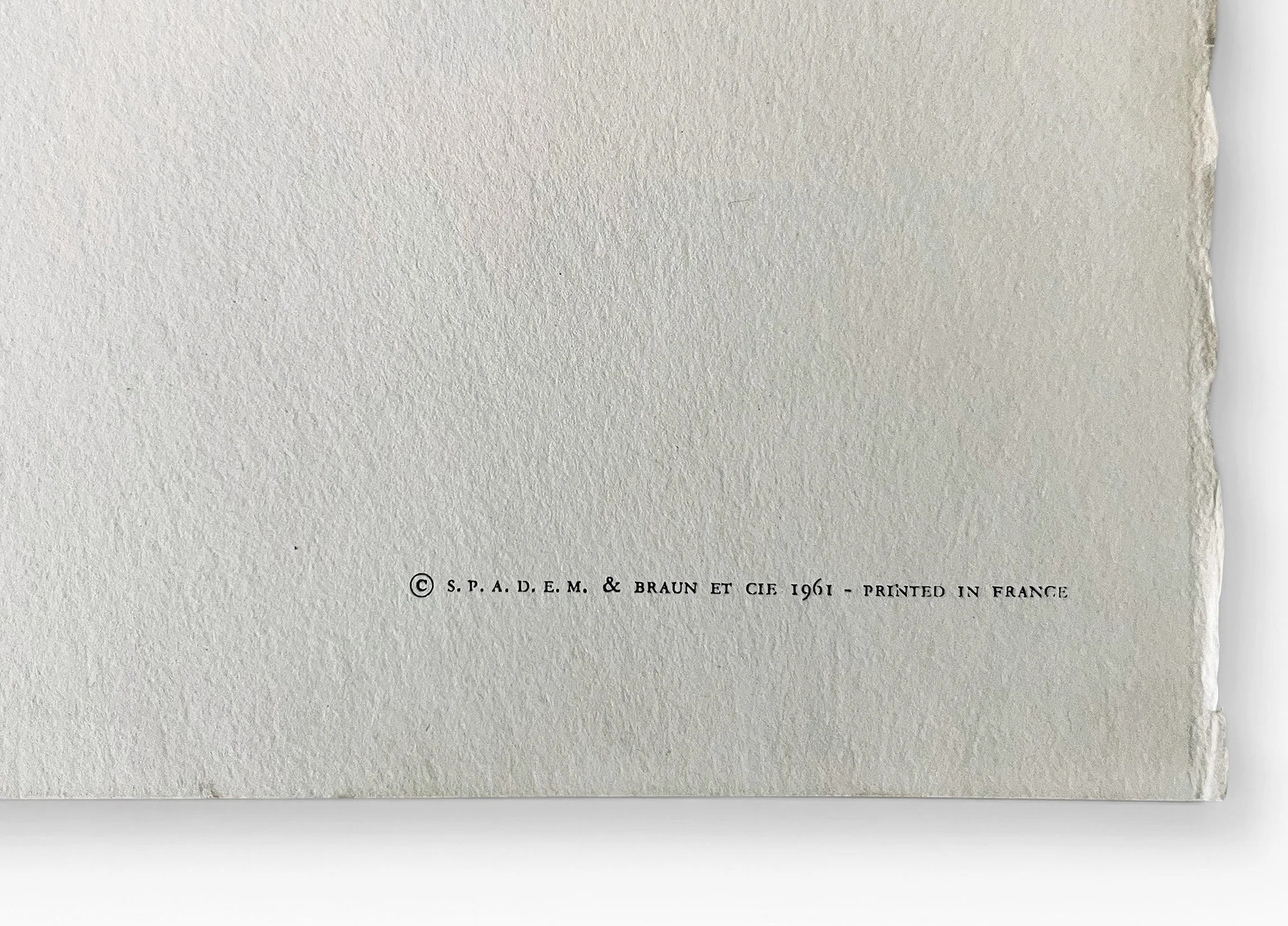 Rare Lithography "L'arena" from a work of Pablo Picasso, signed on the plate Picasso 1.6.60. Printed on Velin d'Arches Paper by Galerie Louise Leirie, Les editions Braun, 1961