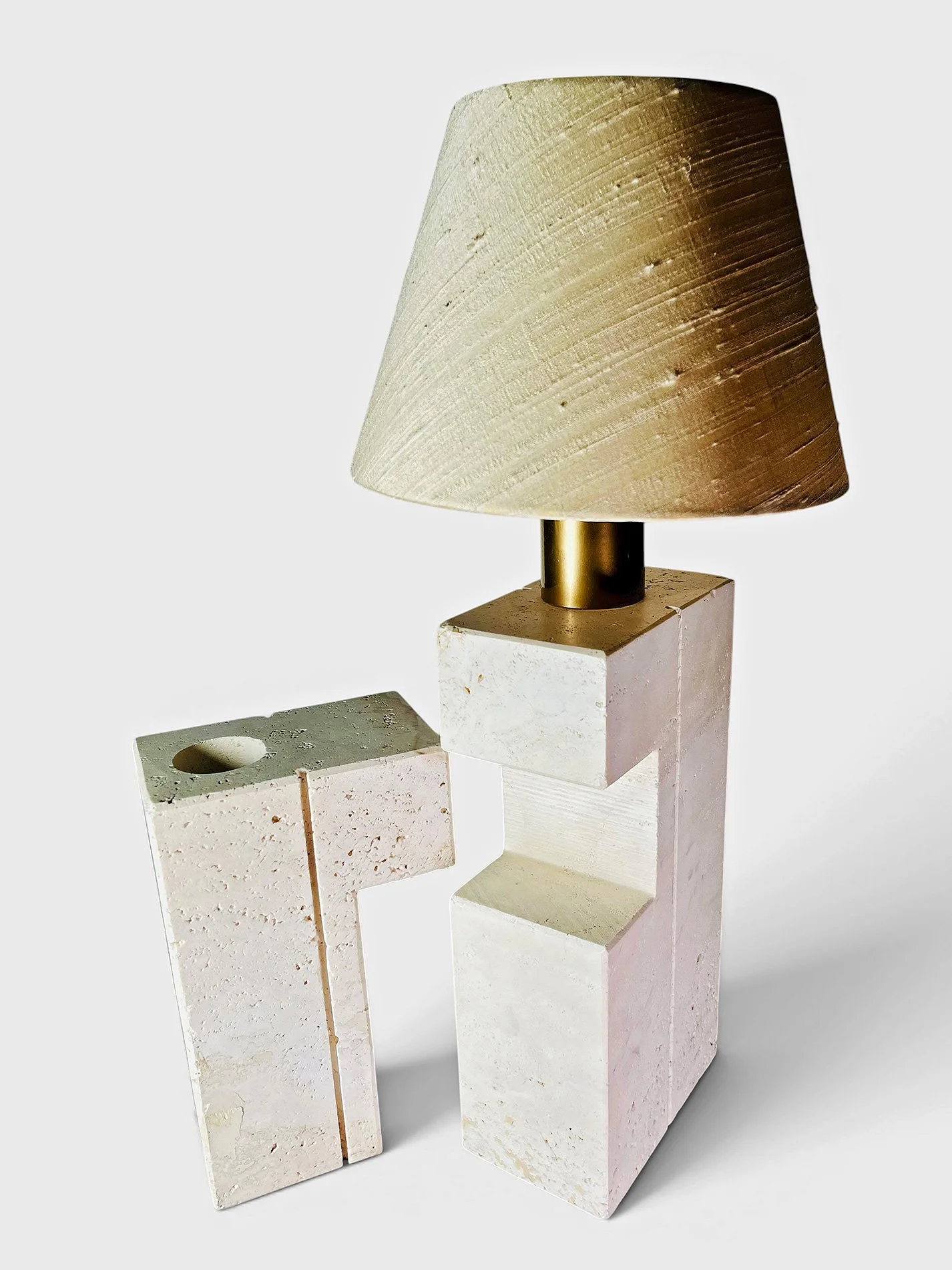 Fratelli Mannelli, Travertine Lamp, italian travertine lamp