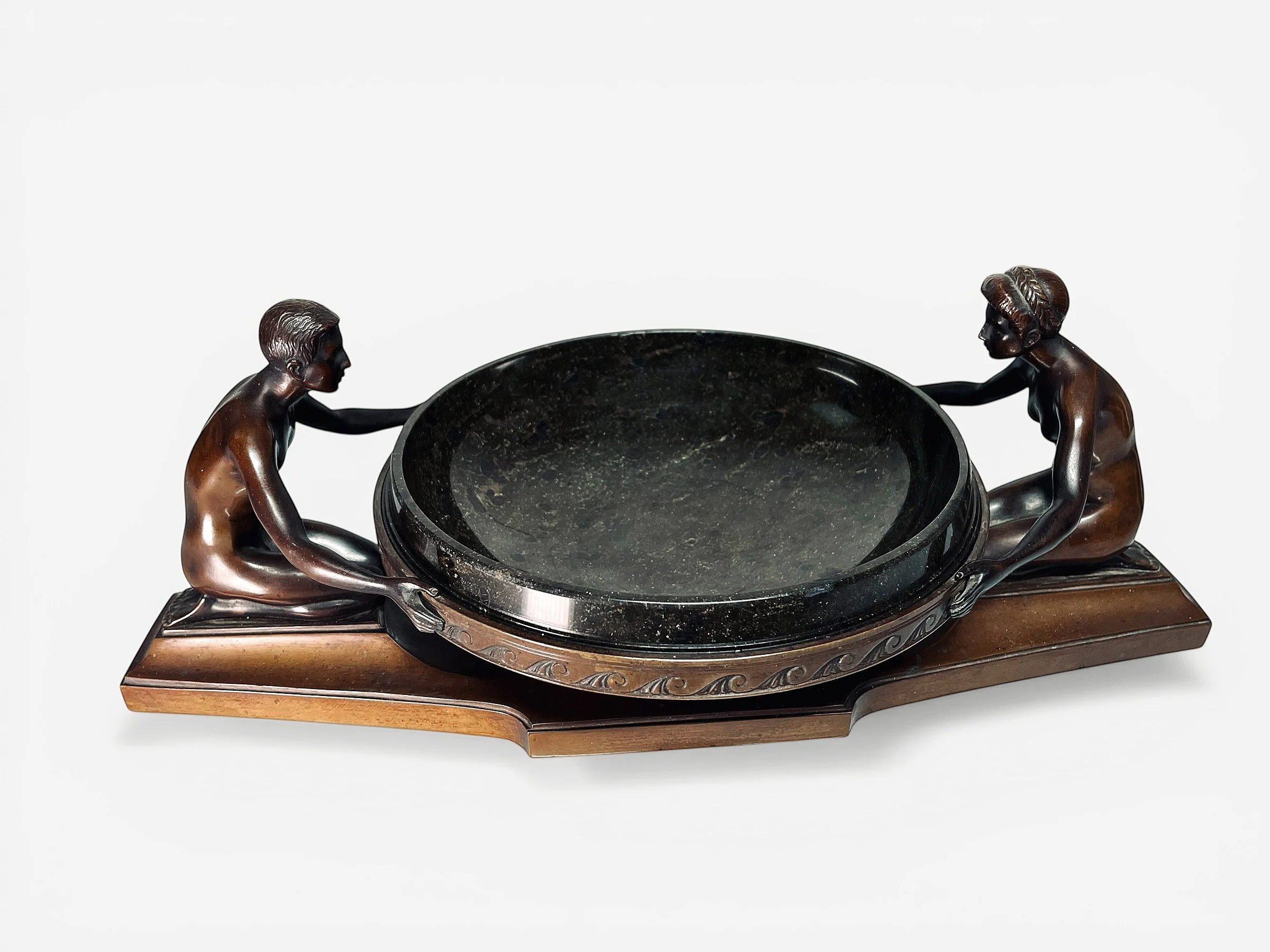 Rudolf Zieseniss, art deco, bronze centrepiece, german art deco,