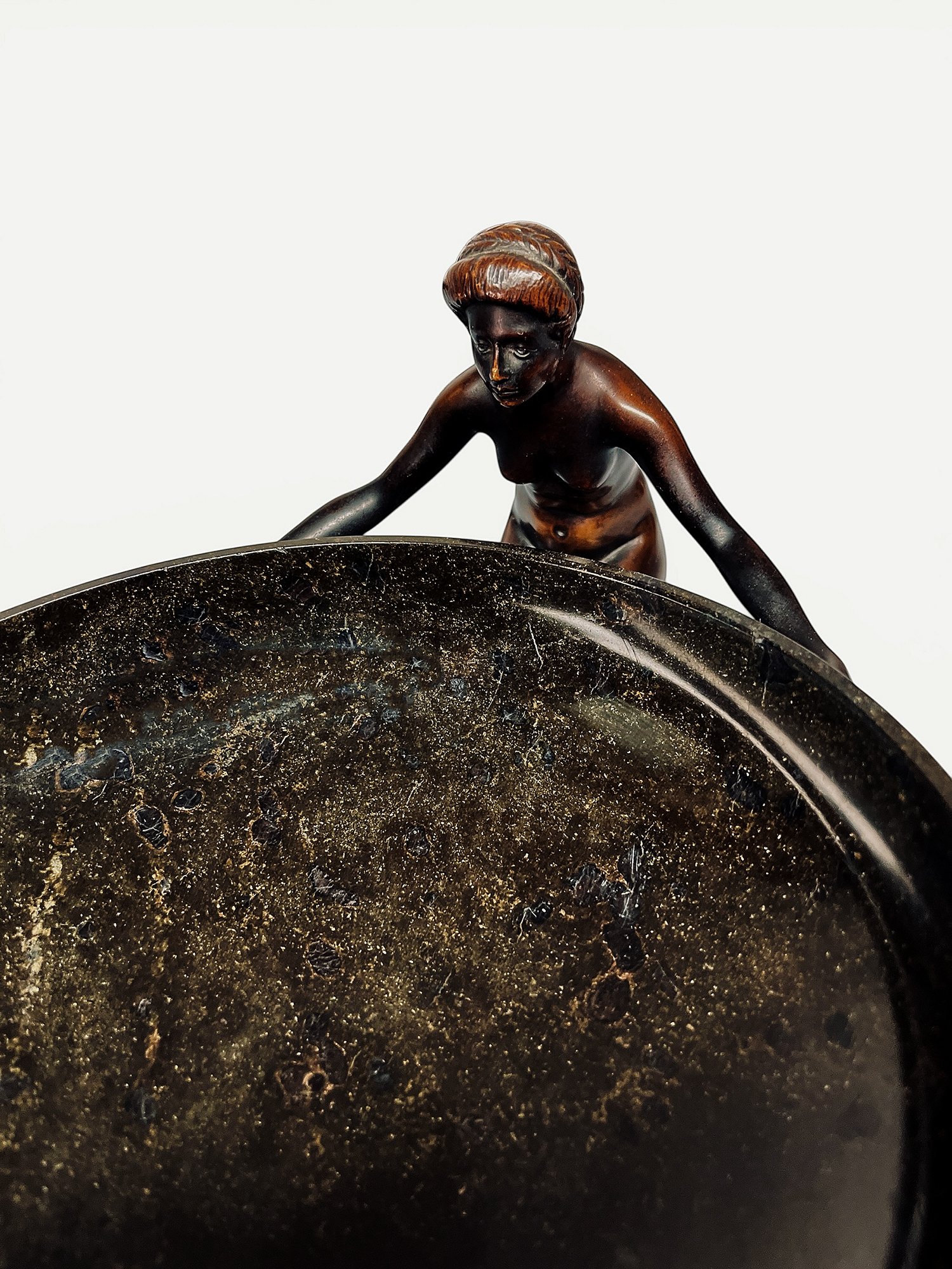 Rudolf Zieseniss, art deco, bronze centrepiece, german art deco,