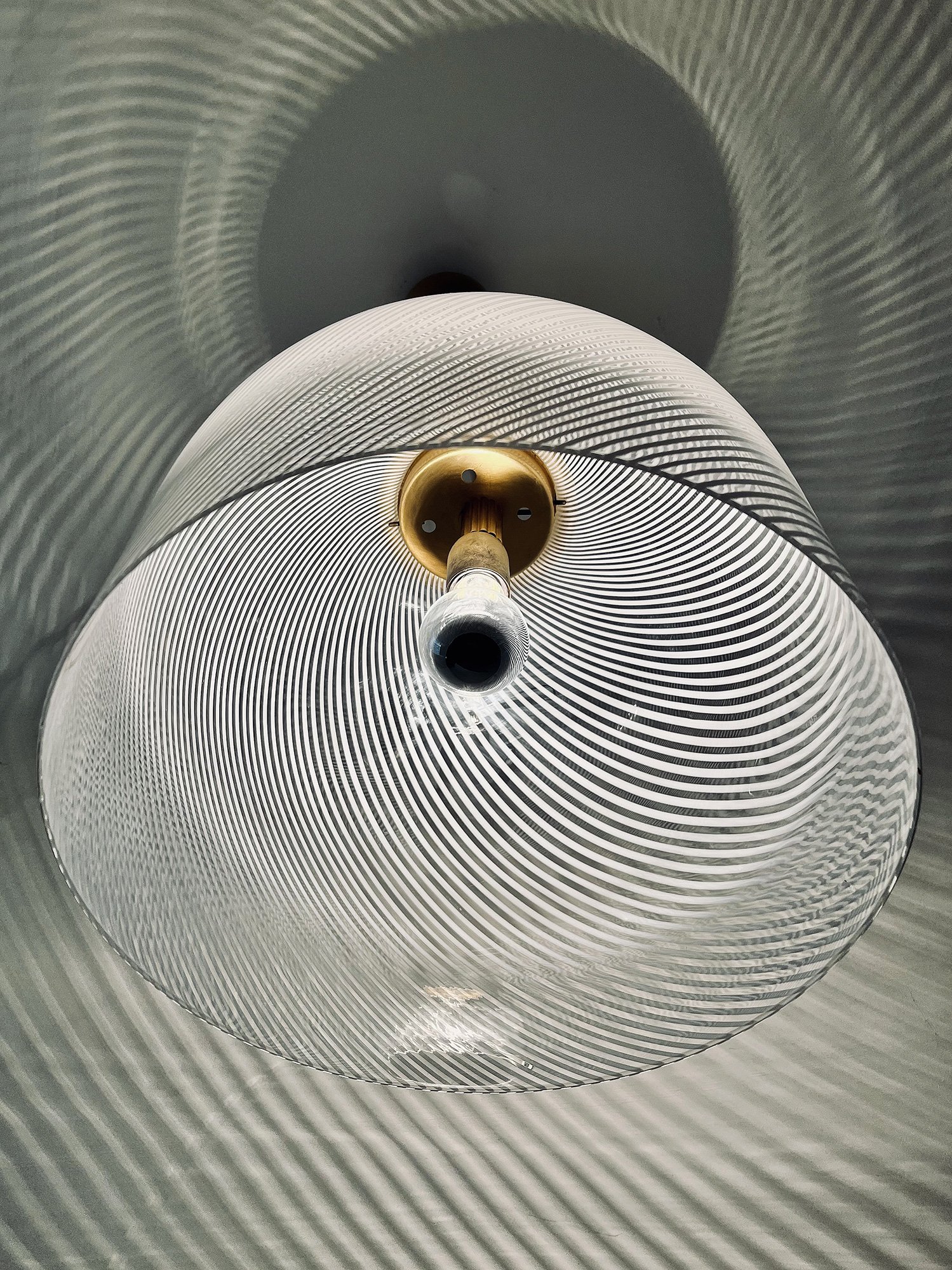 Murano Glass Lamp, Venini Lamp, Carlo Scarpa, swirl glass, tessuto glass