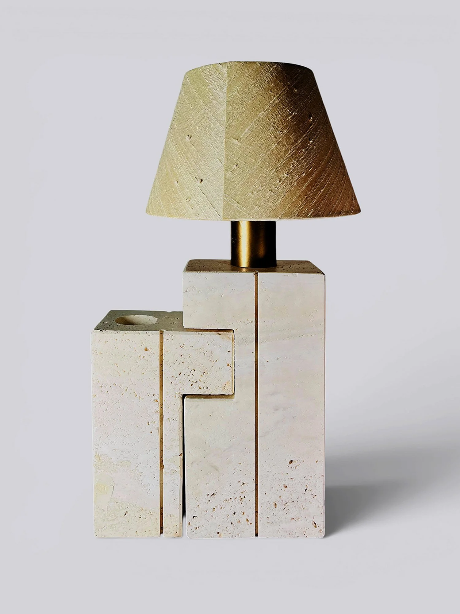Fratelli Mannelli, Travertine Lamp, italian travertine lamp