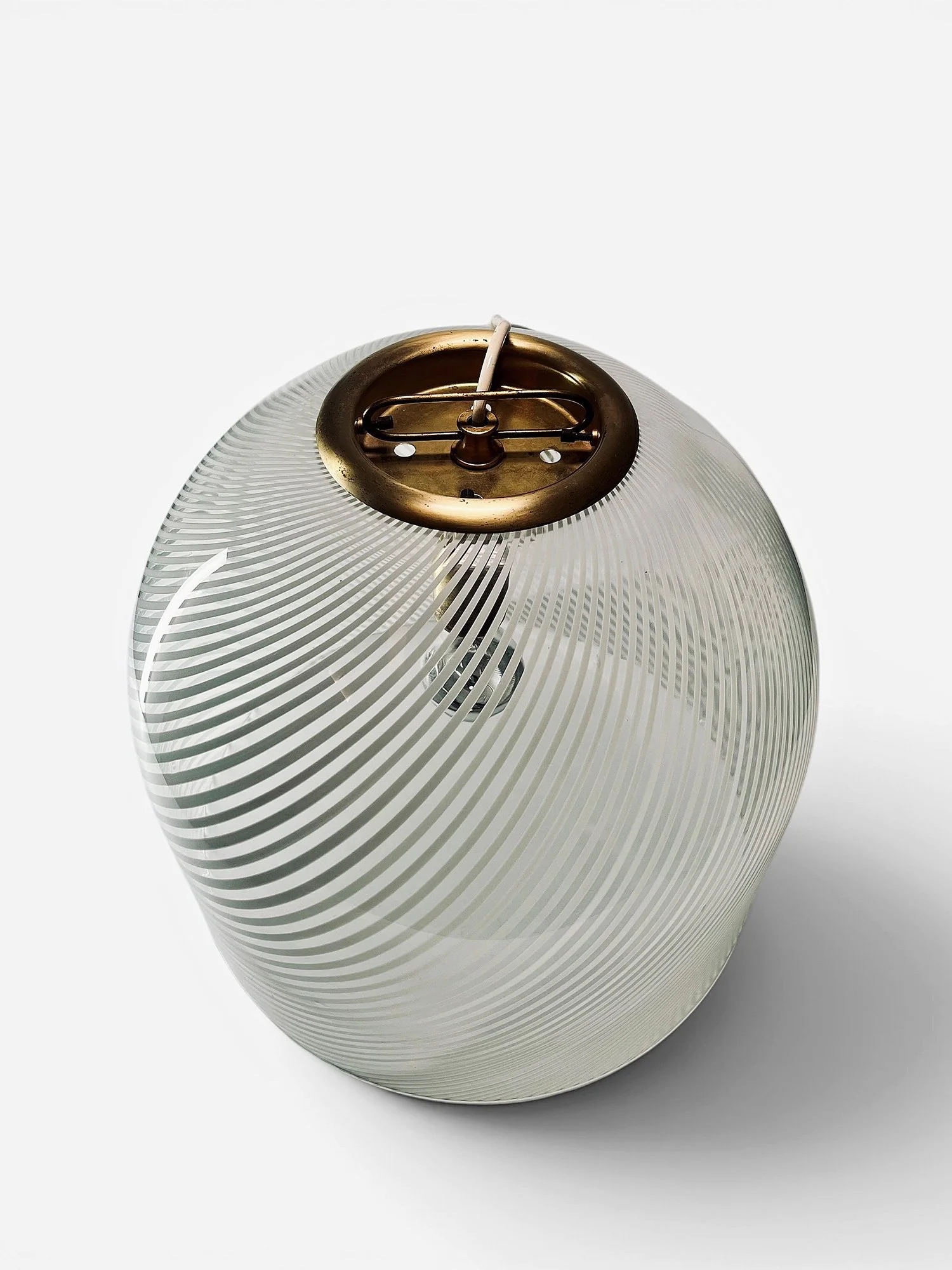 Murano Glass Lamp, Venini Lamp, Carlo Scarpa, swirl glass, tessuto glass