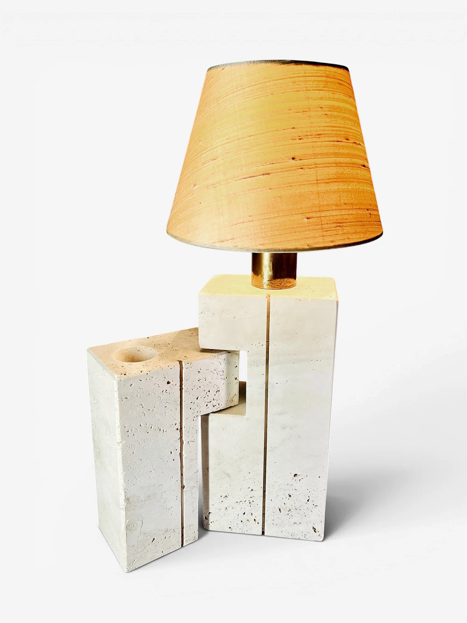 Fratelli Mannelli, Travertine Lamp, italian travertine lamp