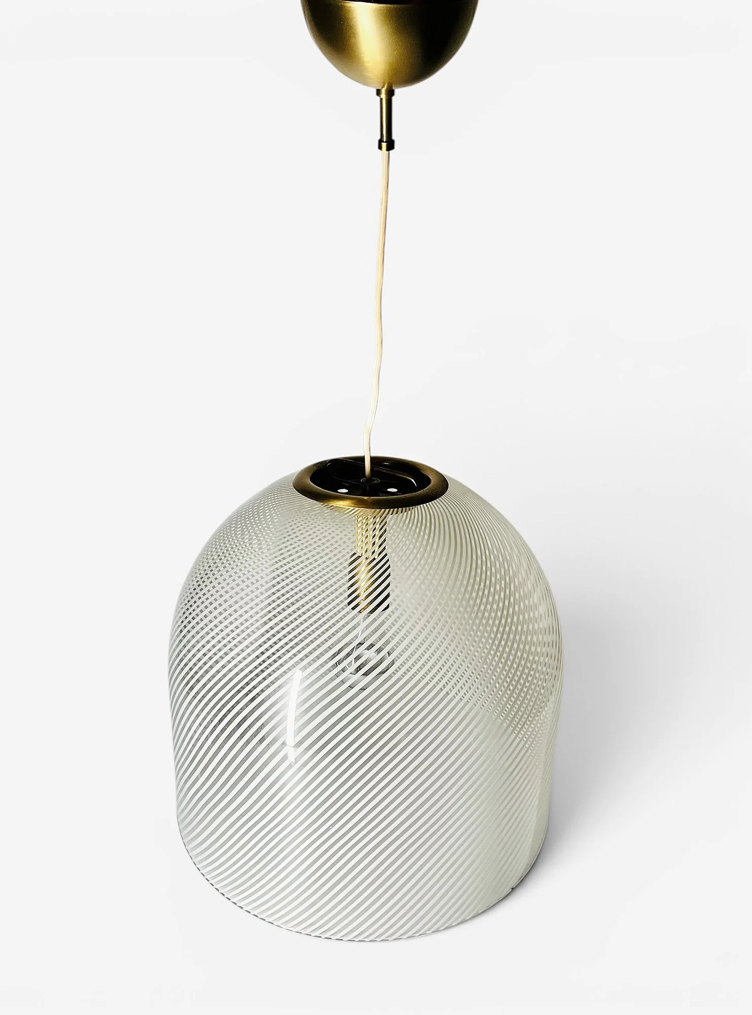 Murano Glass Lamp, Venini Lamp, Carlo Scarpa, swirl glass, tessuto glass