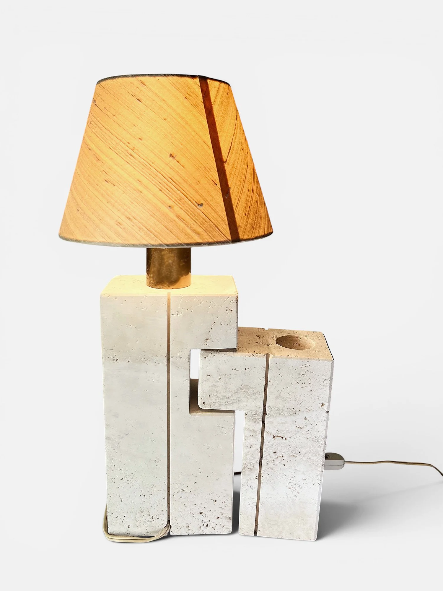 Fratelli Mannelli, Travertine Lamp, italian travertine lamp
