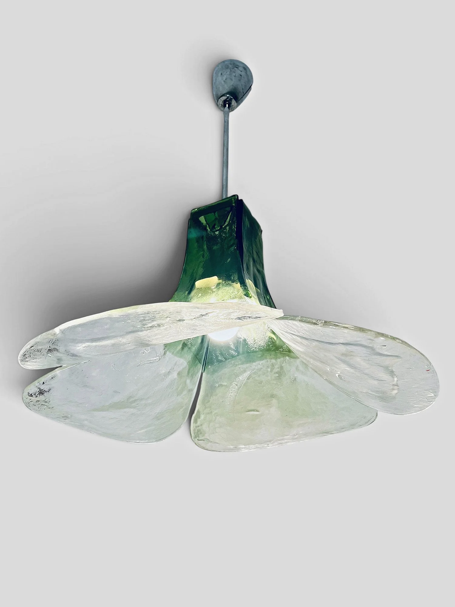 Murano Glass Lamp, Carlo Nason, Mazzega, lucky clover lamp murano,