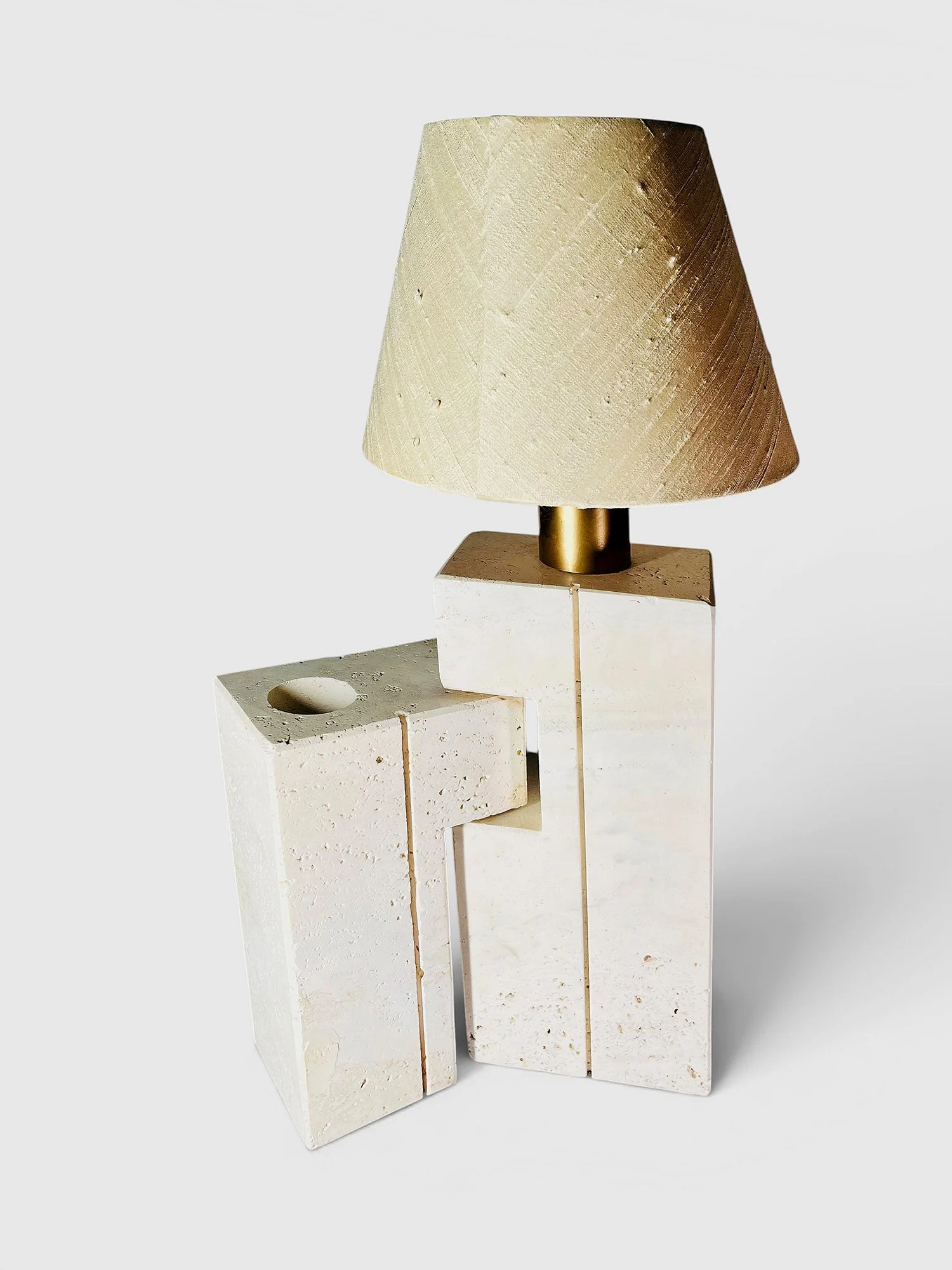 Fratelli Mannelli, Travertine Lamp, italian travertine lamp