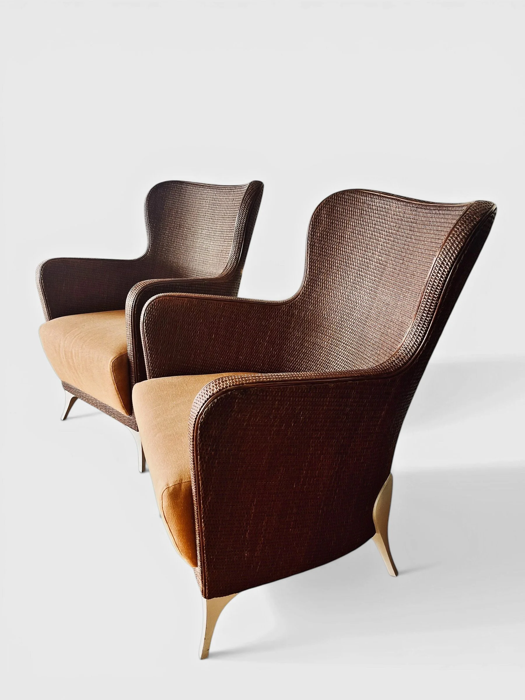 bonacina rattan armchairs