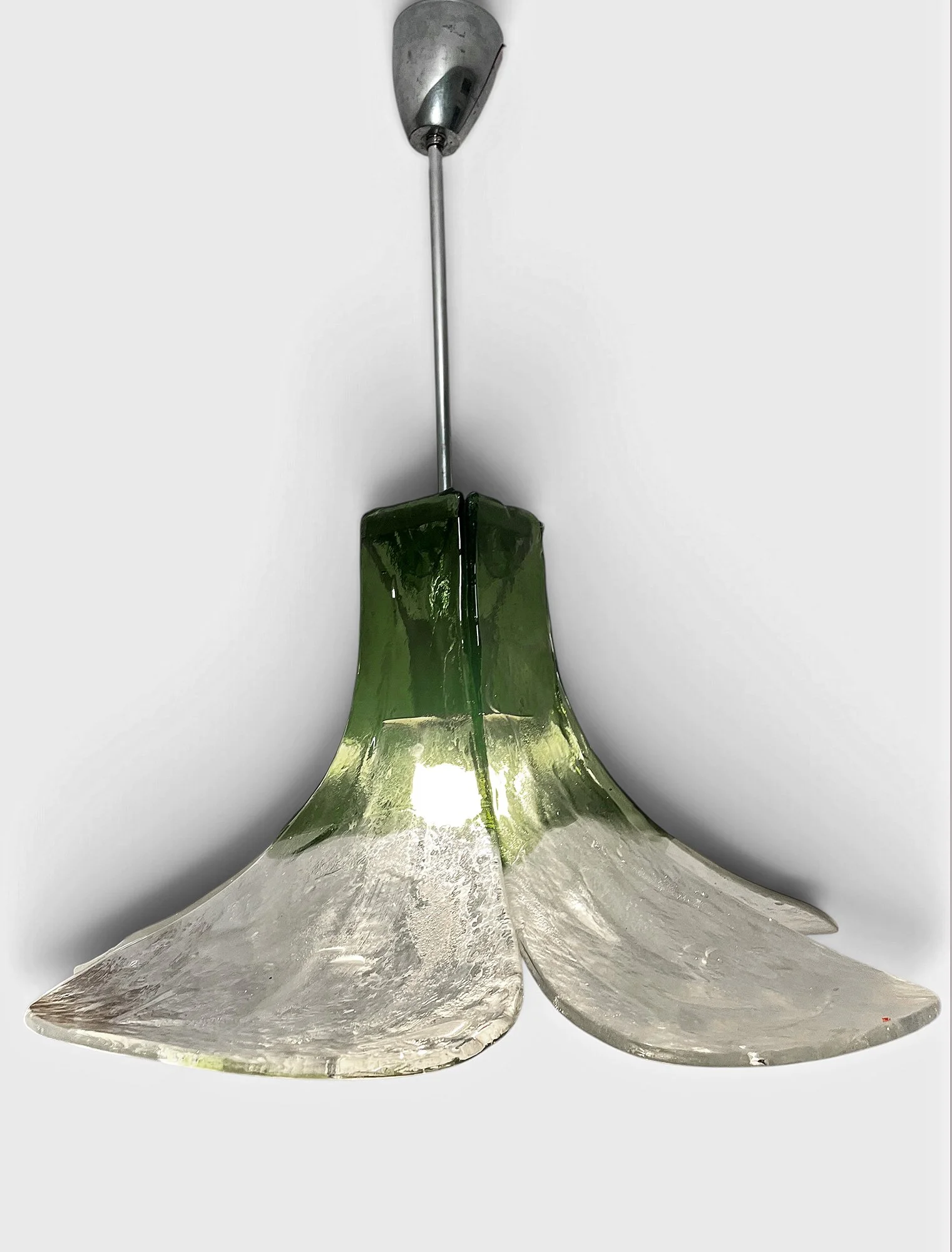 Murano Glass Lamp, Carlo Nason, Mazzega, lucky clover lamp murano,