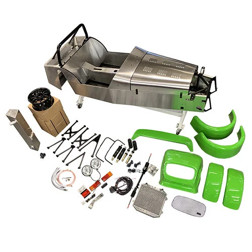 *Panel car chassis for illustraiton purpose only, all panels are supplied pre folded / flat. Build Trolley is not inlcuded in kit price.