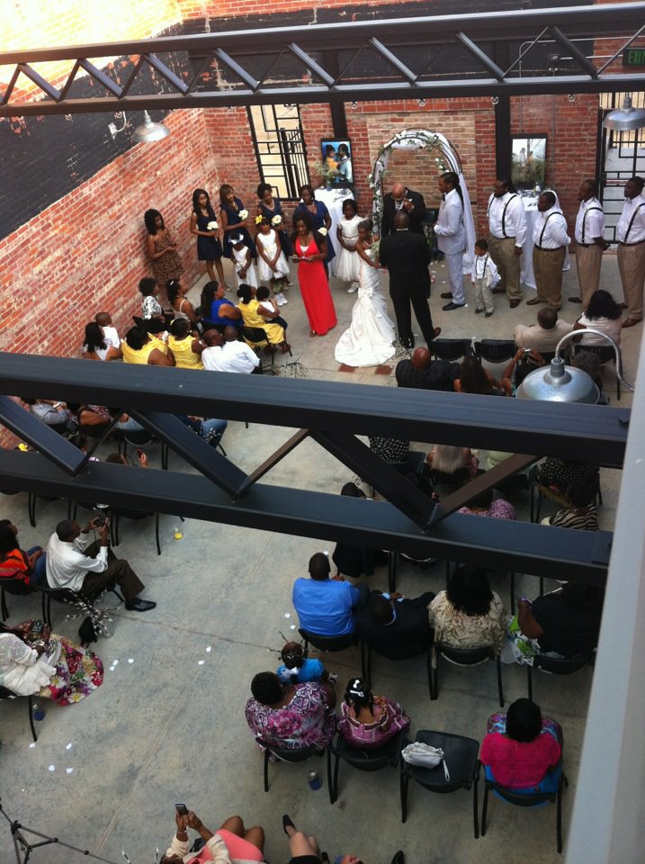 Courtyard wedding