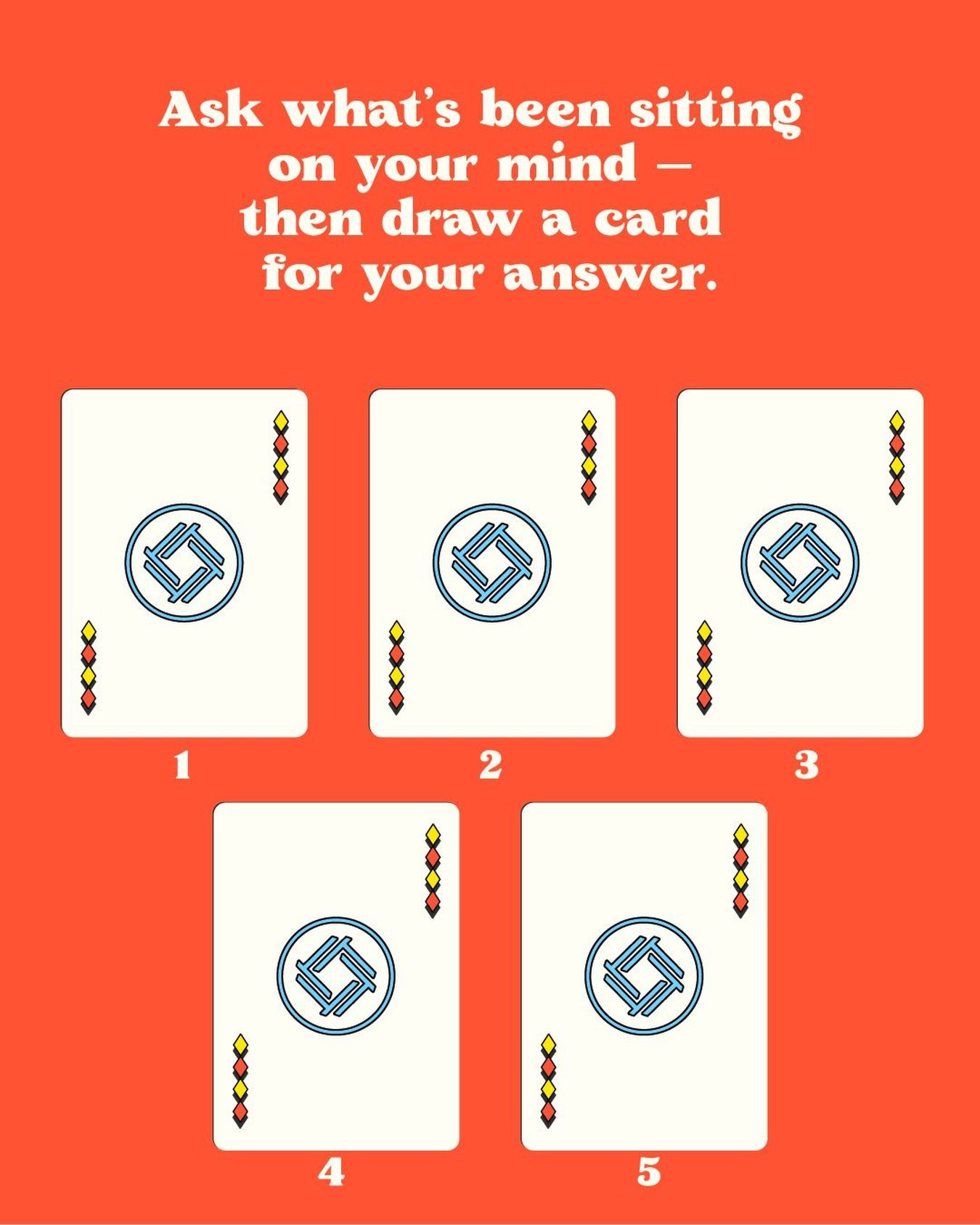 We are here for your burning questions. Leave a comment to share what&rsquo;s on your mind and which card you have picked. #9YS