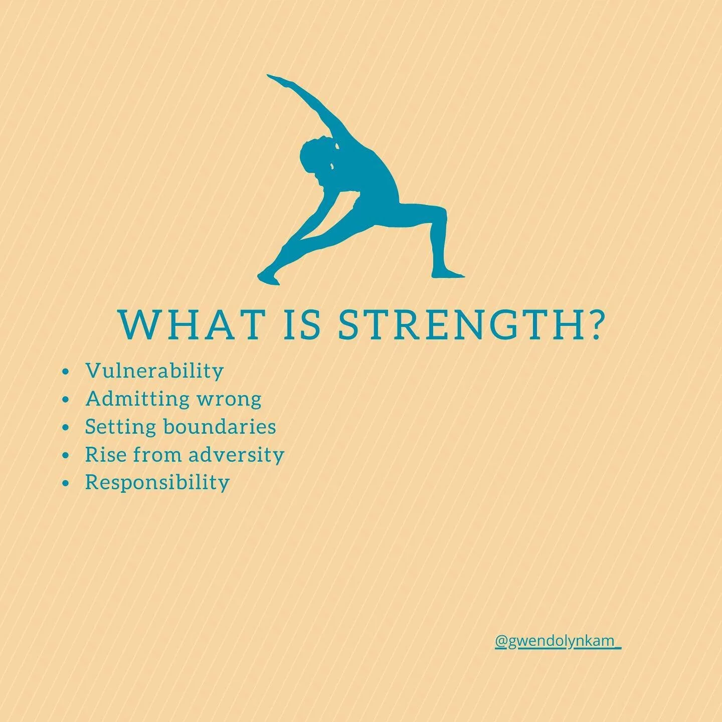 Is it muscles, abs, 100 pull ups, or...
.
💎 Vulnerability -&nbsp;Sometimes we mistake our pain for weakness, but it takes a certain level of staying-power to allow ourselves to feel bruised and beaten.
&nbsp;.
💎 Admitting when we are wrong -&nbsp;M