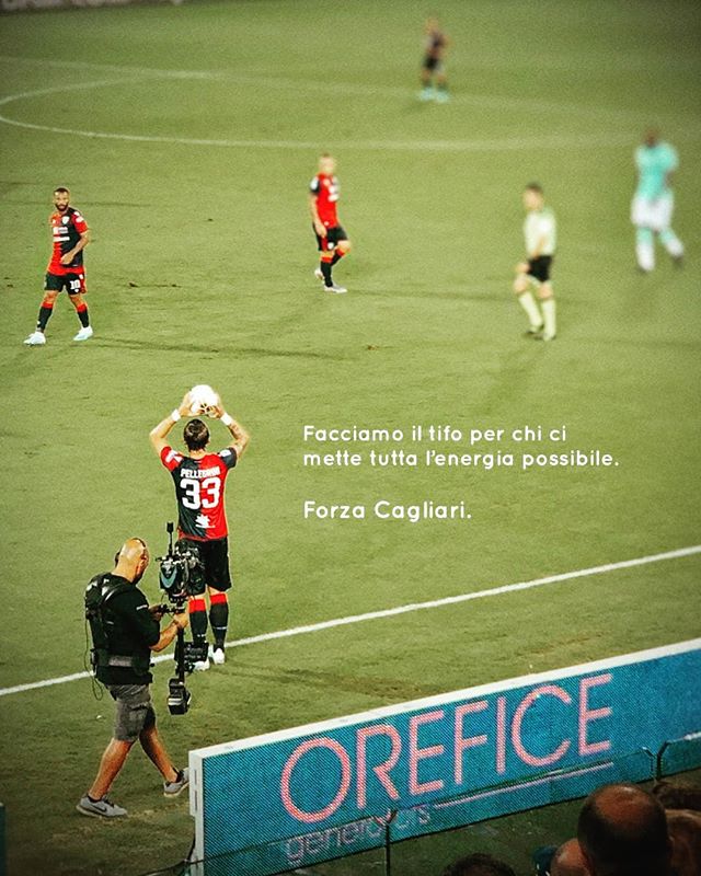 Facciamo il tifo per chi ci mette tutta l'energia possibile. 
@lucapellegrini3
#forzacagliari 
#forzacasteddu
#cagliariinter