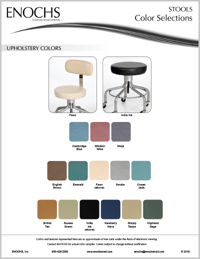 Enochs Introduces New Color Selections Enochs Examining Room Furniture