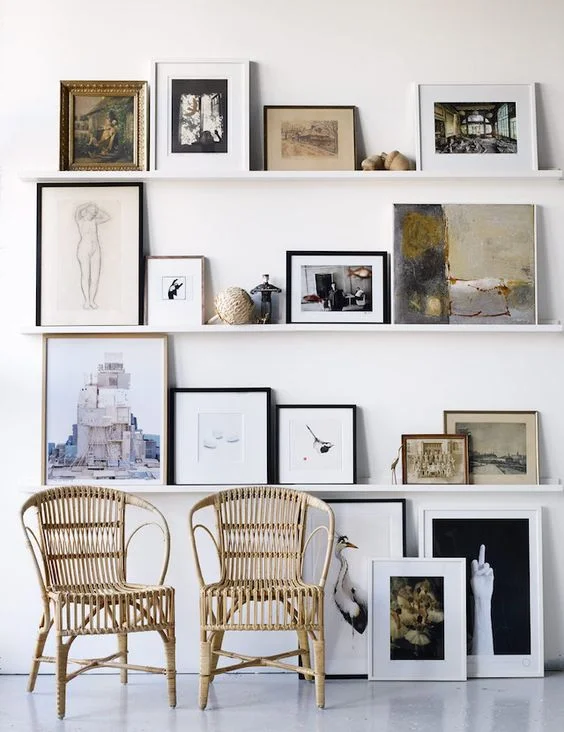 Super cool mix of Ribba frames - Image via French by Design
