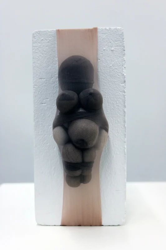 Venus I - 2013 brique, tissus, coton 24 x 12 x 12 cm 