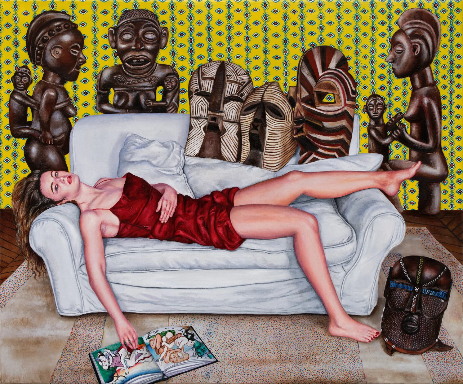 Nazanin Pouyandeh GABBEH - 2021 - huile sur toile  54 x 65 cm© Aurélien Pole