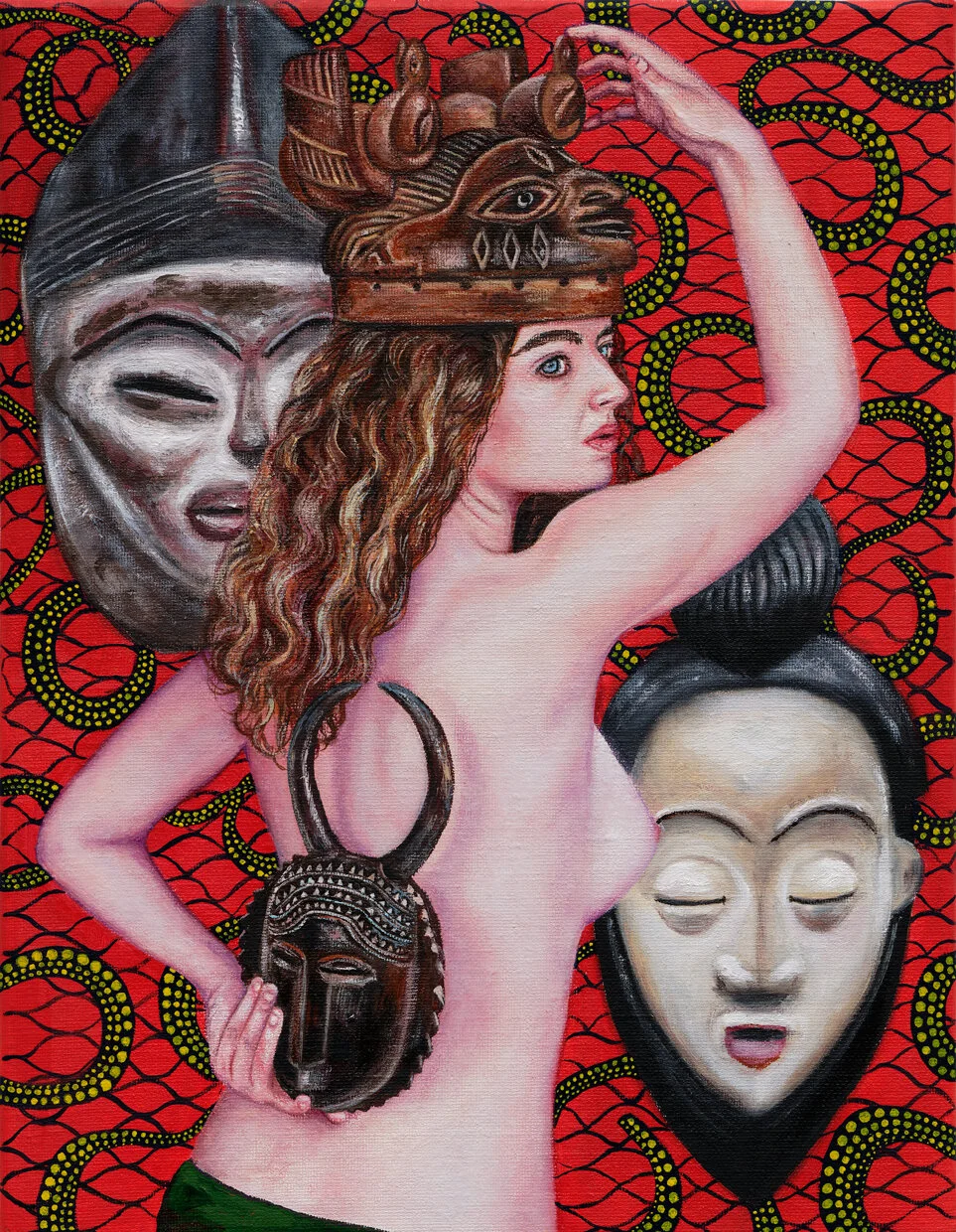 Nazanin Pouyandeh LA REINE DU BÉHANZIN - 2021 - huile sur toile  35 x 27 cm© Aurélien Pole